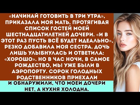 Видео: «Начни готовить в три утра», — приказала моя мать, протягивая список гостей моей шестнадцатилетней..