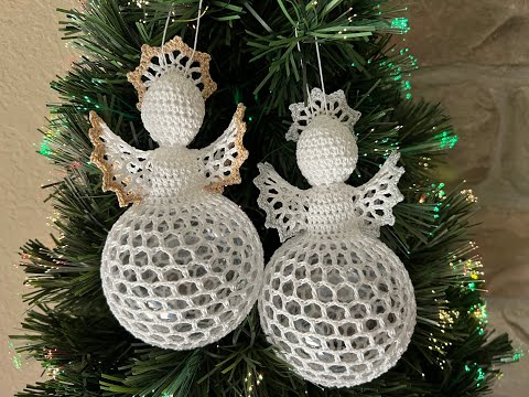 Видео: Ангел на шарике - вяжем к Новому Году и Рождеству