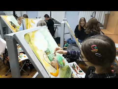 Видео: Открытый урок по живописи Ходеевой Н.И.