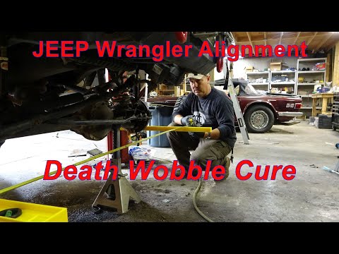 Видео: Регулировка развала-схождения Jeep Wrangler TJ / Как устранить «мертвую виляемость» — CJ, YJ, XJ,...