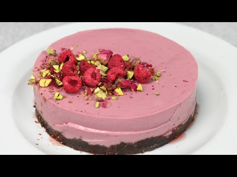 Видео: Запеченный чизкейк. Веганский кокосовый чизкейк с малиной