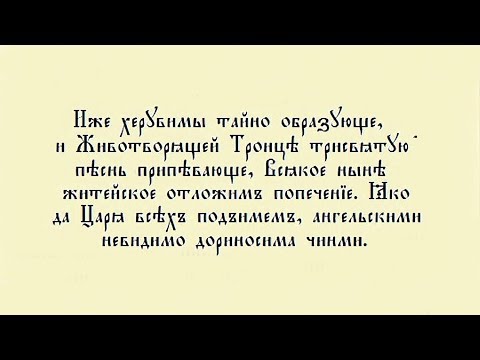 Видео: Великий вход и Херувимская песнь. Объяснение.