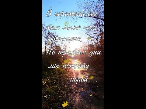 Видео: Осенний лист в последний путь отправился