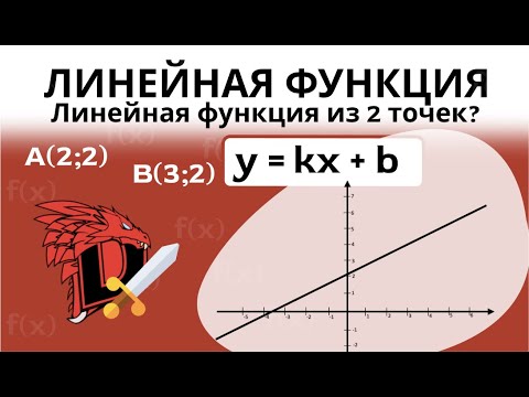 Видео: ЛИНЕЙНАЯ ФУНКЦИЯ | БАЗА | Как составить из 2 точек уравнение функции?