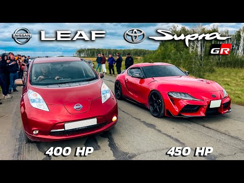 Видео: АТОМНЫЙ УТЮГ! Supra GR vs Nissan LEAF vs AMG GLA45 vs Zeekr X vs + EVO 7 vs TIGUAN