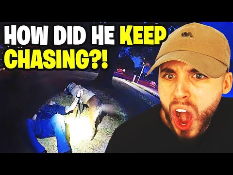 Видео: Офицер выжил, попав под машину подозреваемого во время безумной полицейской погони