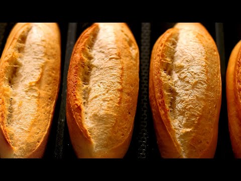 Видео: Ban mi багет / Легкое изготовление багета / Вьетнамский багет / Мягкий багет