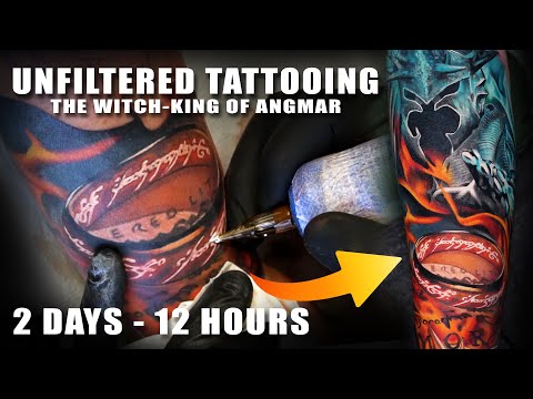 Видео: Татуировка Короля-Чародея из «Властелина колец» | Двухдневный видеоблог о татуировках