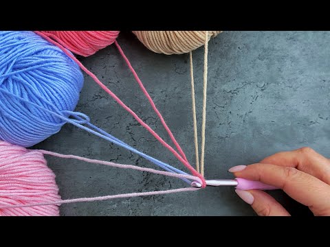 Видео: 🤫Подсмотрела у ТУРЧАНОК. НЕОБЫКНОВЕННЫЙ разноцветный узор крючком. Вязание крючком для начинающих.