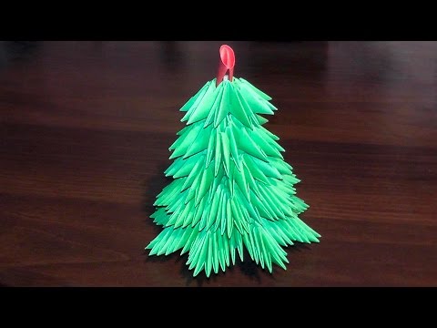 Видео: Модульное оригами на Новый год Елка мастер класс (мк)