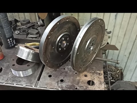 Видео: Шкивы из маховика ВАЗ (профиль "В", 6 РК) #Фсёпро100