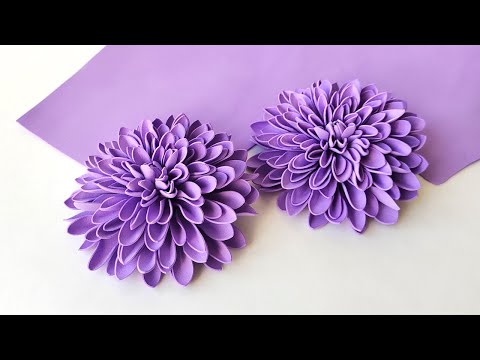 Видео: ПРЕКРАСНЫЕ, НЕЖНЕЙШИЕ ХРИЗАНТЕМЫ ИЗ ФОАМИРАНА!!! без шаблона. DIY/Foamiran chrysanthemum