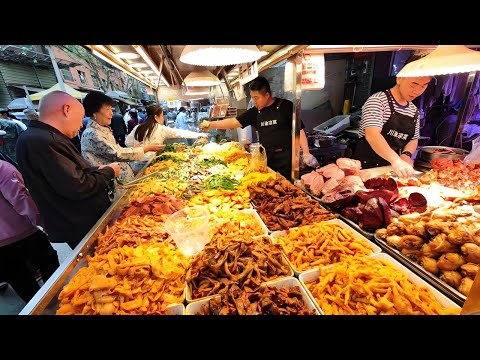 Видео: Утренний рынок на вековой старой улице в Сиане, Китай