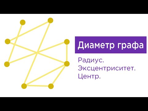 Видео: Диаметр графа. Радиус. Эксцентриситет. Центр