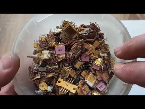 Видео: микросхемы ЗОЛОТЫЕ... переработка