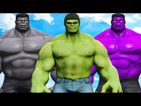 Видео: халк против серого халка против фиолетового халка - эпическая битва