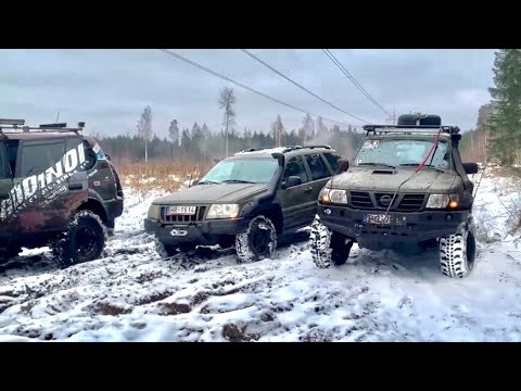 Видео: Nissan Patrol Y61 & Land Cruiser Prado VS Grand Cherokee & Patrol (stock) | Offroad | на русском