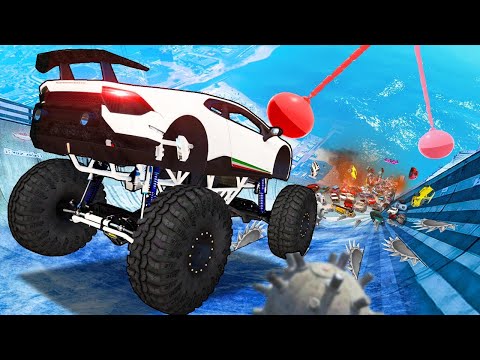 Видео: НОВЫЙ САМЫЙ ОПАСНЫЙ ЛЕДЯНОЙ СПУСК БЕЗ ТОРМОЗОВ! СЛУЧАЙНЫЙ ВЫБОР ЧИТ ТАЧЕК ГТА 5 МОДЫ!