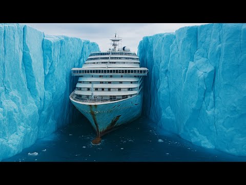 Видео: Пропавший в 2000 году круизный лайнер найден замерзшим между двумя айсбергами
