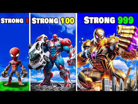 Видео: Улучшения ЧЕЛОВЕКА-ПАУКА с КАЖДЫМ УДАРОМ в GTA 5