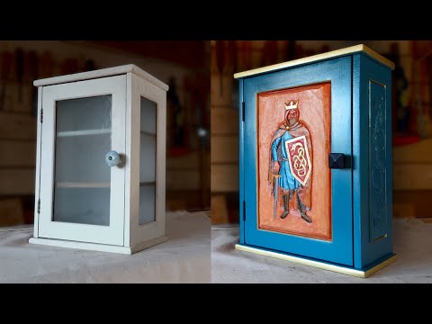 Видео: Превращаем старый шкаф в произведение средневекового искусства с помощью резьбы по дереву