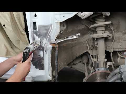 Видео: Рио, ремонт после удара в стойку передней двери.