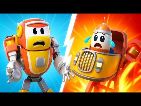 Видео: 🤖 Супер Робот Спасает Ракету Малыша! 🚀 Робофьюз против Цитрона! | Спасательные Машины для Детей