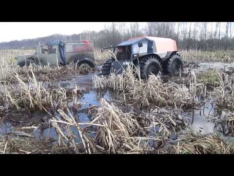 Видео: Вездеход Шерп и Соломономобиль-9, торфяное болото