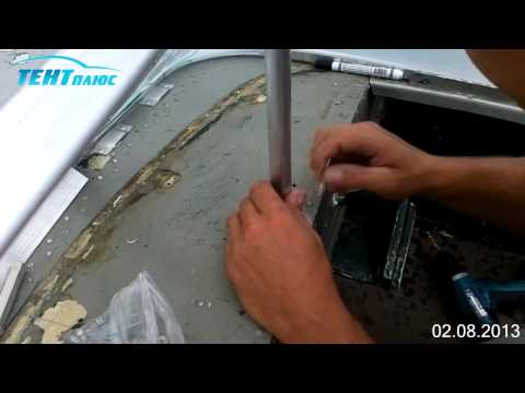 Видео: Обь 1,установка стекла на лодку.
