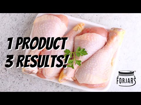 Видео: Консервирование куриных ножек под давлением в банках с крышками для консервирования