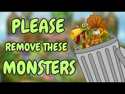 Видео: 10 монстров, которых НУЖНО удалить из моих поющих монстров