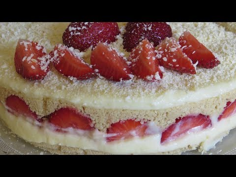 Видео: ЛЕТНИЙ Торт Клубничный ПЛОМБИР! БЕЗ ВЫПЕЧКИ. Изумительно Красивый и Простой Strawberry Sundae Cake