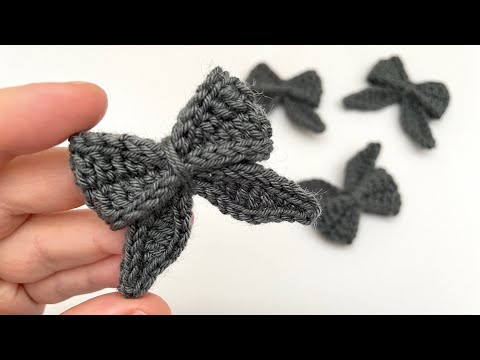 Видео: Бантик гачком | Crochet bow (Eng text) | Бантик крючком