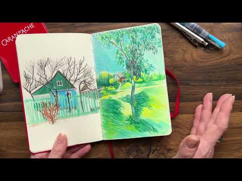 Видео: Sketchbook tour! Листалка моего Moleskin! Самый «страшный» блокнот!