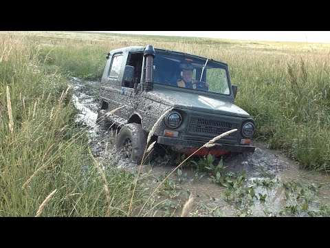 Видео: Едем на ЛуАЗ-969 искать место отдыха по бездорожью. Потребовалась помощь ЗиЛ-157