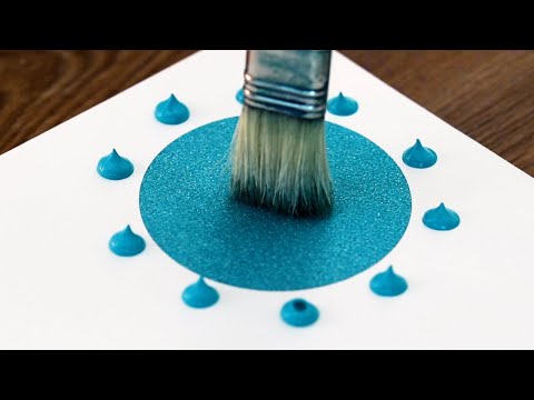 Видео: ✨Сияющая лунная ночь🌙 | Расслабляющая акриловая картина #361