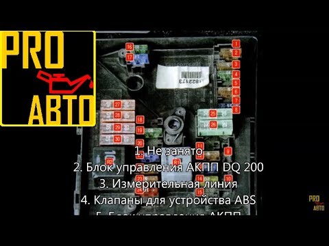 Видео: ШКОДА ОКТАВИЯ А5, НАЗНАЧЕНИЕ ПРЕДОХРАНИТЕЛЕЙ