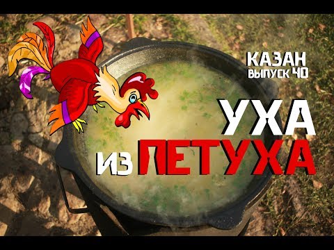 Видео: УХА ИЗ ПЕТУХА В КАЗАНЕ НА КОСТРЕ