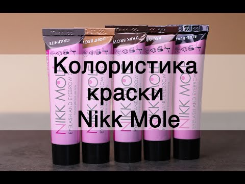 Видео: Колористика Краски для бровей Nikk Mole