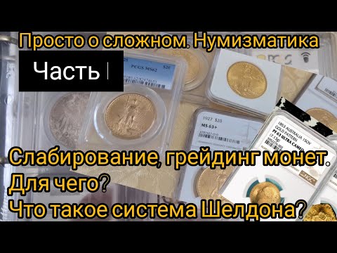 Видео: Слабирование и грейдинг монет. Система Шелдона. Часть I.