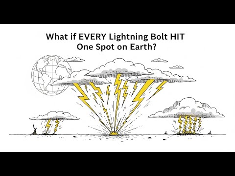 Видео: А что если ВСЕ МОЛНИИ УДАРЯТ в ОДНО место?
