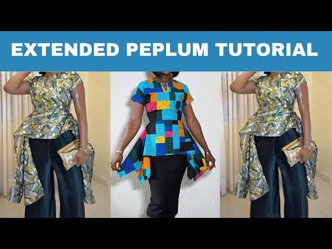 Видео: Как сшить эту популярную удлиненную блузку с баской и рукавами-крылышками — руководство для начин...