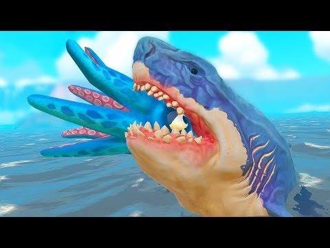 Видео: ГИГАНТСКИЙ МЕГАЛОДОН СЪЕЛ КРАКЕНА | Feed and Grow Fish