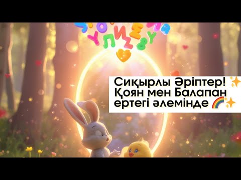 Видео: Қоян мен Балапан: Әріптердің сиқырлы әлемі 🌈✨ | Қазақша мультфильм балаларға