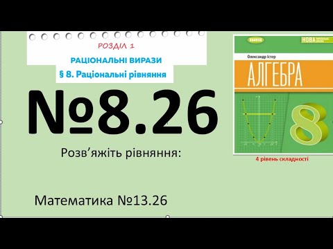 Видео: Істер Вправа 8.26. Алгебра 8 (Математика8 № 13.26 ) НУШ-2025