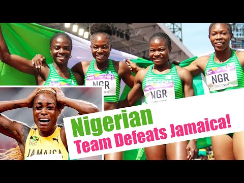 Видео: Нигерийские спортсмены впервые обошли Ямайку и выиграли эту гонку.