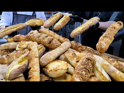 Видео: хрустящие и мягкие! изготовление различных видов багетов - Корейская уличная еда