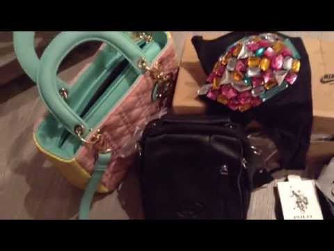 Видео: Покупки на ALIEXPRESS:сумочка для феи DIOR,кросы NIKE,носочки с конем,лиф с камнями+кое что для мужа