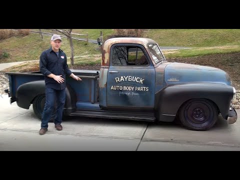 Видео: Опускание грузовика Chevy 1947-1953 годов без использования подушек безопасности или опускающихся...