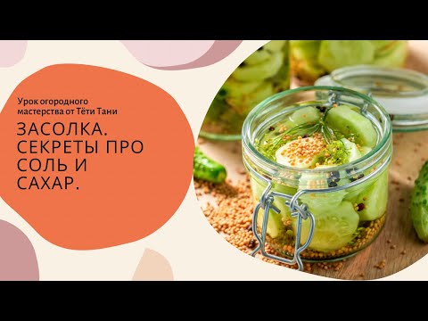 Видео: Засолка. Про соль и сахар.
